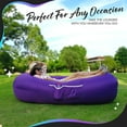 thumbnail image 6 of Nevlers Purple Inflatable Lounger with Travel Bag and Pockets, 6 of 9