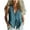 Blue, variant on Simua Summer Vest for Women Fashion Solid Color Button-Down Boho Shirt V-Neck Sleeveless Tops