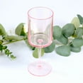 thumbnail image 2 of Balsa Circle 6 Blush Transparent 10 oz Plastic Cylindrical Wine Glasses with Long Stem Drinkware Weddings Parties Events Receptions Home Bar Cocktails Dining Tableware Decorations, 2 of 8