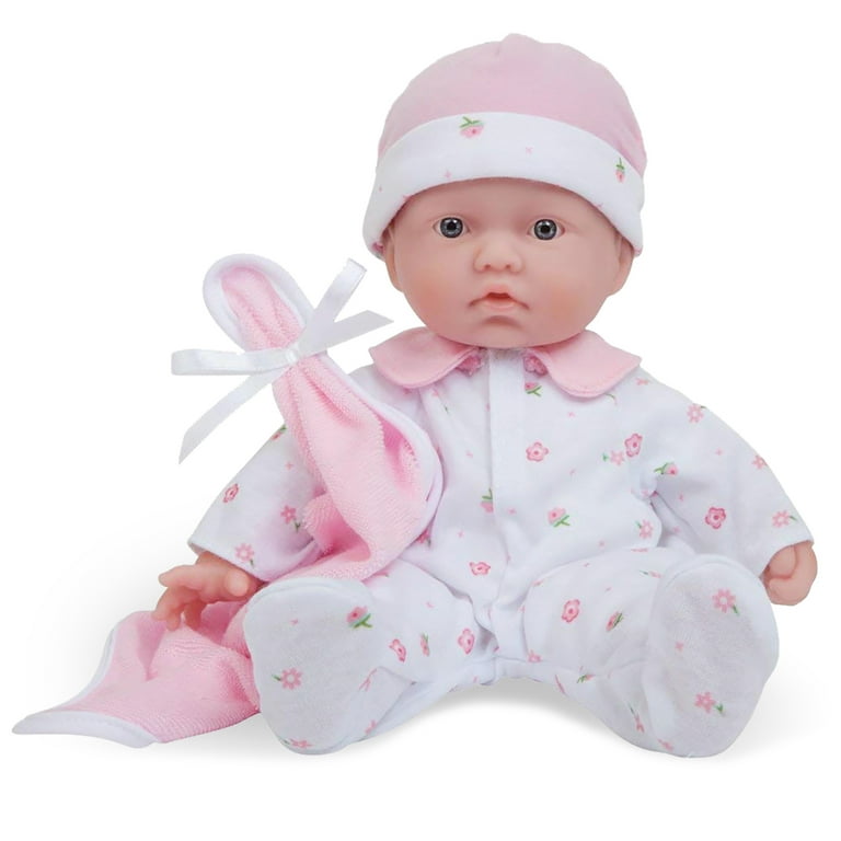 JC Toys La Baby Soft 11 Baby Doll Pink with Blanket Caucasian