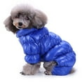 thumbnail image 1 of Ropa para mascotas, ropa cálida de otoño e invierno para perros, suéter con capucha de cuatro patas para mascotas, ropa azul para mascotas, 1 of 6