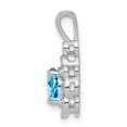 thumbnail image 2 of Sterling Silver Rhodium-plated Light Swiss Blue Topaz & Diam. Pendant QBPD21DEC, 2 of 4