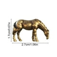 thumbnail image 3 of Horse Statue Desktop Decor - Hand Carved Copper Alloy, Aesthetic Upgrade, Minimalist Style, Modern Craft Office Desk Ornament, 3 of 6