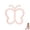 Pink, variant on Cartoon Butterfly Silicone Teether, Soft BPA-Free Baby Teething Ring Chew Toy
