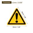 thumbnail image 2 of Uxcell Triangle Caution Warning Sign Self Adhesive 50mm/1.95inch 2Pcs, 2 of 4
