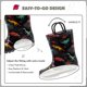 thumbnail image 4 of Botas de lluvia EUXTERPA para bebés y niños pequeños, impermeables, iluminadas, negras, 4 of 6