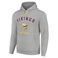 thumbnail image 2 of Unisex Starter Heather Gray Minnesota Vikings Logo Pullover Hoodie, 2 of 3