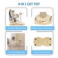 thumbnail image 2 of Marchul 4 in1 Interactive Cat Toy, Cat Scratching Post with Hanging Ball, Cat Food Treat Toy for Indoor Cats and Kittens with Wooden Track Balls, Kitten Sisal Scratcher Toy with Cat Treat Dispenser, 2 of 6