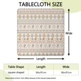 thumbnail image 2 of Brown Geometric Triangle Diamond Pattern Square Fitted Tablecloth with Elastic Edge,Square Table Cover,Washable Elastic Table Cover for Home Kitchen Party Decor 36"x36", 2 of 6