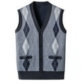 thumbnail image 1 of Funicet Gilet Cardigan Chaud à Col en V pour Homme, 1 of 5