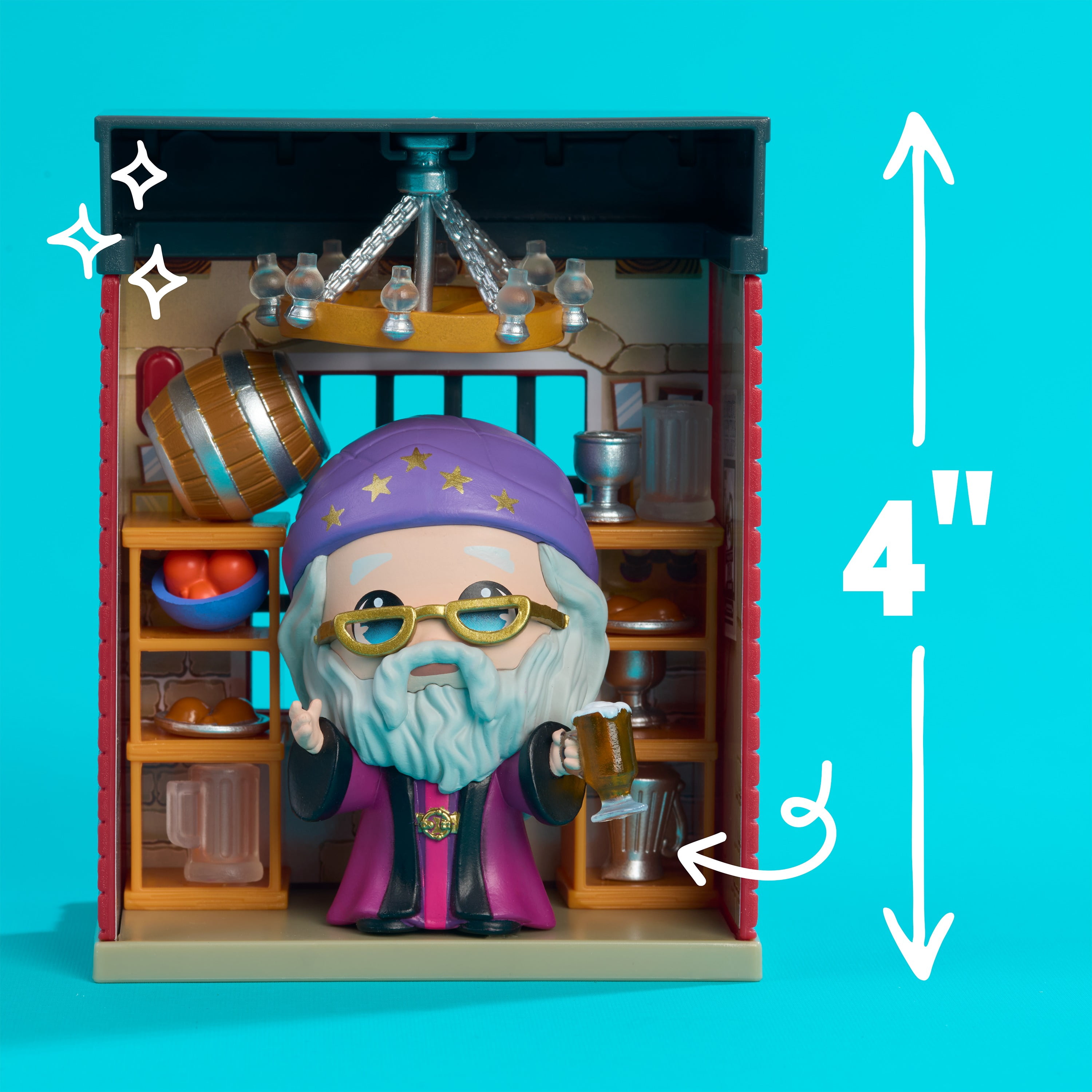 Happy Haul Harry Potter Shops of the Wizarding World Scene Setters Surprise Toys, Drop 2 Blind Box Collectibles, 4-Inch Figure with Shop Display by Just Play, Ages 8+