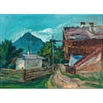 thumbnail image 2 of Stephanie Hollenstein 18x14 Black Ornate Wood Framed Double Matted Museum Art Print Titled - Tyrolean House, 2 of 5