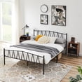 thumbnail image 3 of Javlergo Vintage Metal Platform Bed Frame with Headboard and Footboard, Heavy Duty Slat Support/No Box Spring Needed Twin, 3 of 5