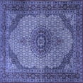 thumbnail image 1 of Ahgly Company Indoor Square Medallion Blue Traditional Area Rugs, 6' Square, 1 of 4