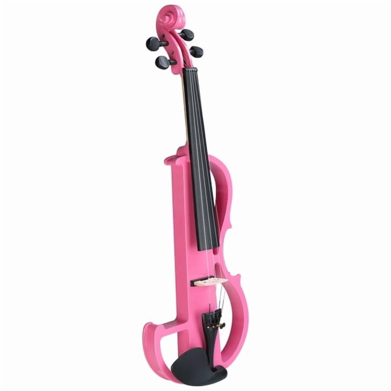 Full Size 4/4 Bunnel Edge Electric Silent Violin Set - Pink Finish