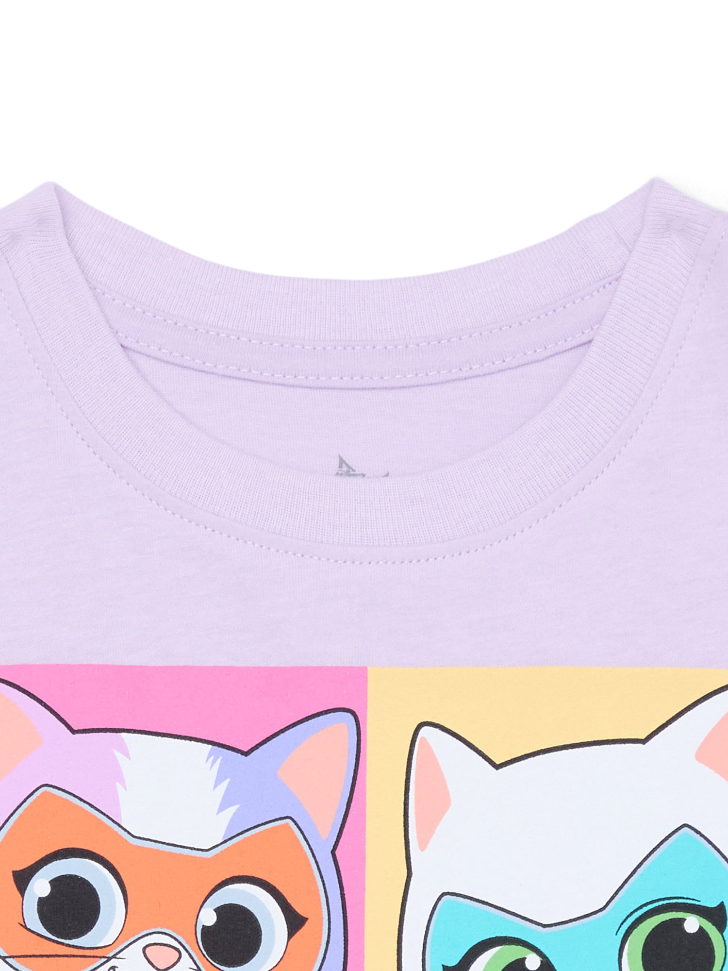 SuperKitties Toddler Graphic Crewneck Tee with Short Sleeves, Sizes 12M-5T