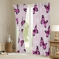 thumbnail image 3 of Manfei Romantic Butterfly Black Out Curtains, Retro Flower Floral Curtains Pack of 2 (42x63 Each), Teen Kid Child Adult Bedroom Curtains, Window Curtains Bedroom Decor, 3 of 6