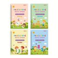 thumbnail image 1 of XmhyTop-A Cuaderno de práctica mágica de 4 piezas, reutilizable, para practicar la escritura a mano, ideal para aprender habilidades básicas de escritura, estilo A, multicolor., 1 of 5