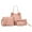 Pink, variant on Lomubue 4Pcs Women Fashion Solid Color Soft Faux Leather Shoulder Bag Handbag Purse Set