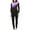Purple, variant on Women Oversized Swimsuit Conservative Swimsuit Long Sleeve Trousers Swim Cap Three Piece Swimsuit