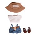 thumbnail image 3 of Mono de muñeca en miniatura,Ropa de muñeca de felpa para juego de simulación de muñecas de 15 cm,Ropa de muñeca de felpa de 15 Cm,mono vaquero,sombrero,Trajes Zapatos de oso musical, 3 of 9