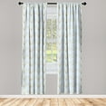 thumbnail image 3 of Ambesonne Art Deco Curtains, Pale Blue Vintage Shells, Pair of 28"x95", Pale Blue and Sand Brown, 3 of 5