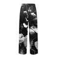 thumbnail image 6 of Difdany Men's Knit Plaid Printed Casual Pants Soft Lounge Bottoms with Pockets Black Lounge Pants, 6 of 7