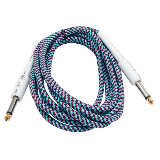 Línea de guitarra macho a macho 6.35 línea de audio reducción de ruido balada bajo guitarra eléctrica línea de instrumento 1.5/3/5 m