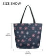 thumbnail image 5 of FORMRS Womens Canvas Tote Bag with Zipper Inner Pocket Shoulder Handbag, Red Fireworks Pattern, 5 of 7