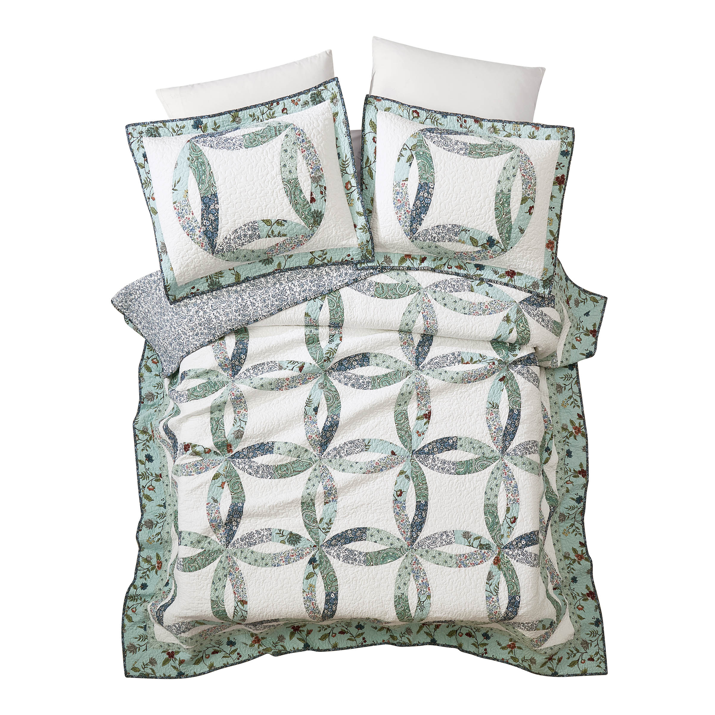 Modern Heirloom Felicity Blue 2-Piece Quilt Set, Twin