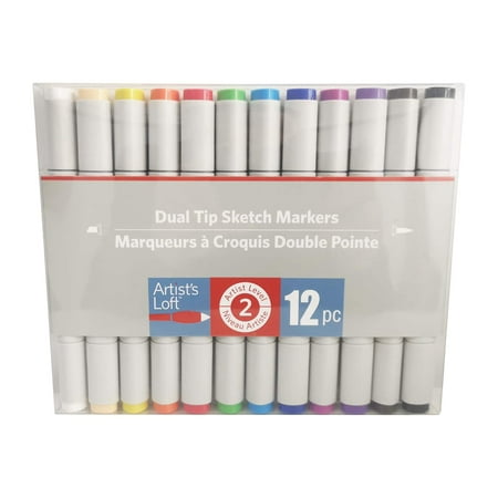 UPC: 0195158517224 | 12 Color Dual Tip Sketch Markers by Artist s Loft™