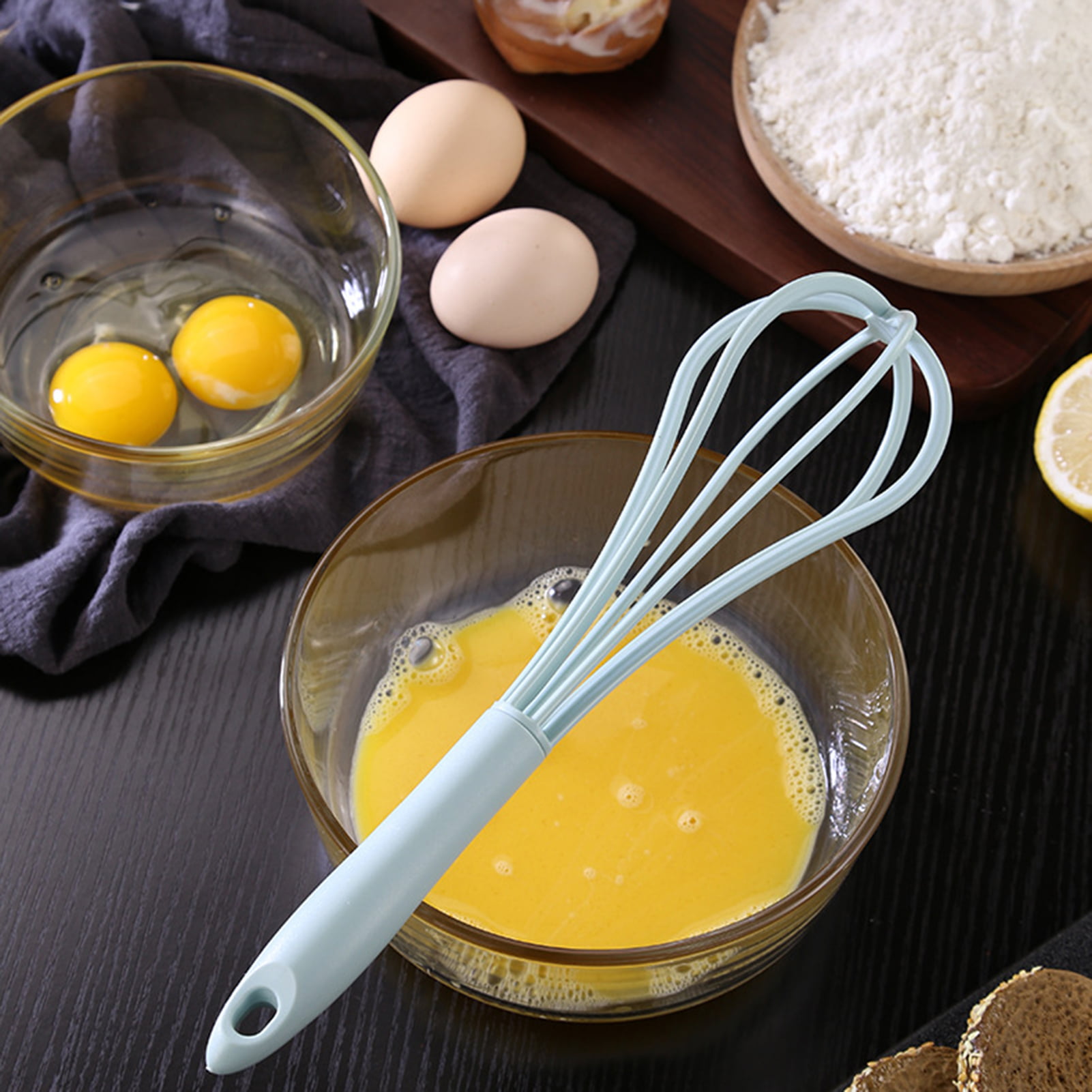Freshware Colorful Silicone Whisks, Balloon Whisk Set, Wire Whisk, Egg