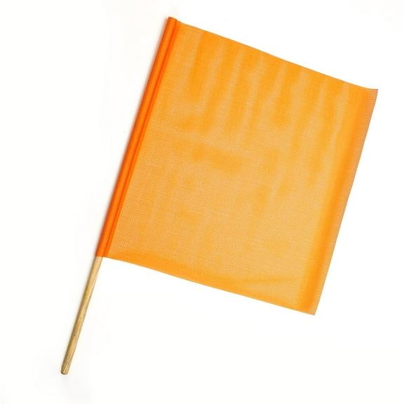 Mutual Industries Heavy-Duty Mesh Safety Flag 18" x 18" x 27" Orange 10/Pack 14975-27-18