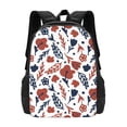 thumbnail image 3 of Balery Red Blue Leaves Backpack for Men and Women - Durable 600D Oxford Cloth -Large Capacity, Water-Resistant School, Travel, and Hiking Bag, 3 of 9