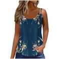thumbnail image 2 of GA WEIHUA Women Eyelet Tank Tops Floral Sleeveless Shirts Square Neck Summer Casual Top Cute Loose Fit Camisoles(Navy,L), 2 of 7