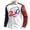White, variant on Mens 250th Anniversary USA Shirt American Flag Button Down Shirts Long Sleeve Slim Fit Patriotic T-shirt
