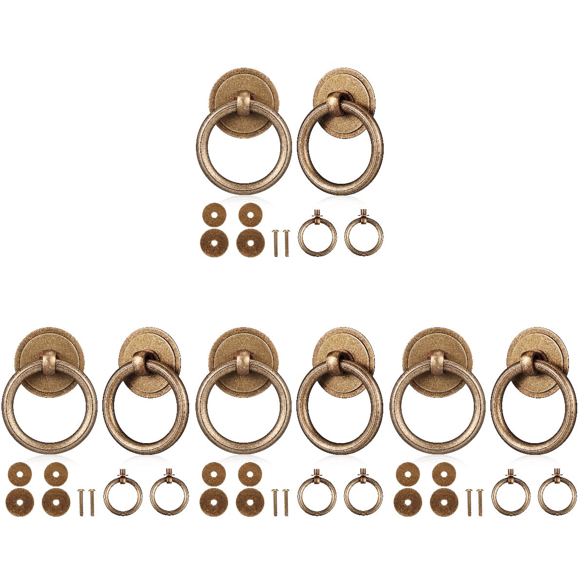 Worgeous 16 Pcs Drawer Pulls Brass Dresser Knobs Vintage Drawer Pulls Drawer Handles Kitchen Cabinet Knobs