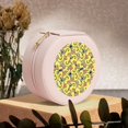 thumbnail image 6 of Naloa Ducks Round Jewelry Box, Travel Jewelry Organizer, 3.9 x 3.9 x 2in Jewelry Storage Box for Women-Pink, 6 of 7