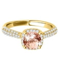 thumbnail image 2 of Aonejewelry 1.20 Ct. Halo Beautiful Design Morganite and Diamond Engagement Ring In 14k Solid Yellow Gold, 2 of 4