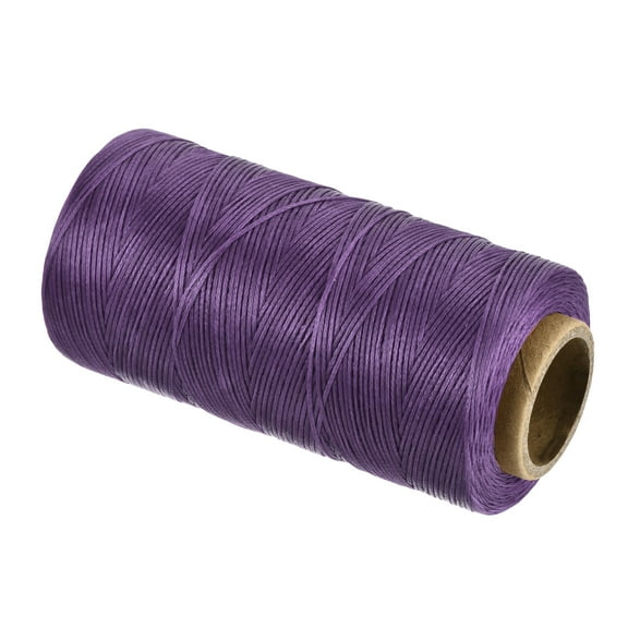 Uxcell Waxed Thread,197 Yard 1mm 210D Flat Wax Thread Polyester Waxed String for Leather Sewing Hand Weaving Book Binding Home Decoration,Deep Purple