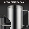 thumbnail image 3 of CHUANK Lot de 2 Tasses à Café Incassables à Double Paroi en Acier Inoxydable avec Poignée Tasses de Camping Robustes, 3 of 7