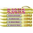 thumbnail image 1 of Set de 6 Plumas Giratorias Mensajes Amarillos Corazones, 1 of 6