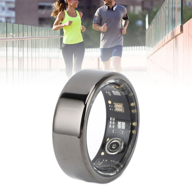Smart Ring, BT 5.1 Fitness Tracker, Smartphone Camera Remote Control Smart Ring, IP68 Water Resistant Fitness Tracking Ring, Size 8