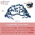 thumbnail image 2 of Miallo Handmade Blue Crystal Hair Hoop, Sparkling Beaded Wedding Guest Headband, Elegant Sapphire Tone Hair Jewelry, 2 of 6