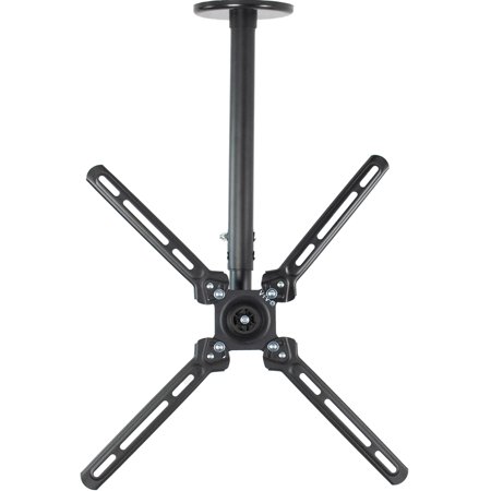 Vivo Black Manual Fully Adjustable Flat Ceiling Tv Mount For