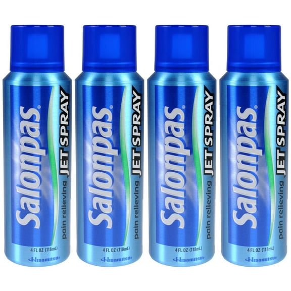 Salonpas Pain Relieving Jet Spray 4 oz (Pack of 4)