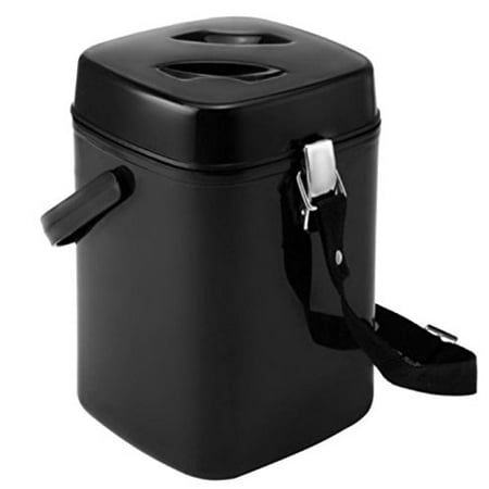 Food Jug Thermos 1.7 Liter Black Wide Mouth 3-Containers Inside Handle Strap (Best Wide Mouth Thermos)