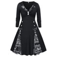 thumbnail image 1 of Vestido Pin Retro Talla Extra Cachemir Lazo Rosegal  vestidos vintage tallas grandes, 1 of 5