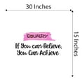 thumbnail image 4 of Equality If You Believe You Can Achieve Love Beautiful Crown Prince Unicorns Royalty Sweet Dreams Decorating Holiday Gift Ideas Bedroom Wall Decal Sticker Girls Rule - Size: 30 In X 15 In, 4 of 5