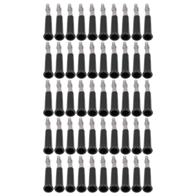 50Pcs Welded Bananas Plug , Lantern Banana Plug ABS Zinc Alloy Welded Speaker Bananas Connector For 4mm Socket ,for 4mm Inner Spring Panel Socket